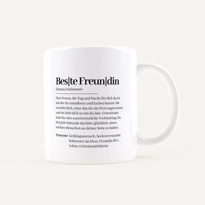 Bild von   tasse definition beste freundijpg | Individuelle 🎁 persönliche 🎁 personalisierte Geschenke bedruckt ▪ bestickt ▪ graviert