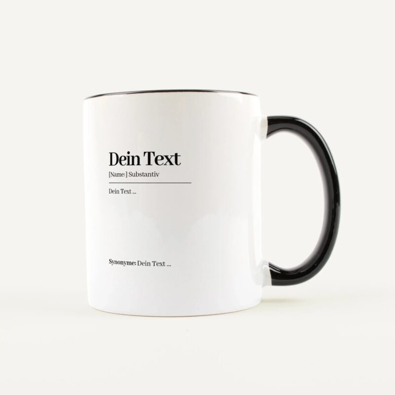 Bild von   eigener text definition tassejpg | Individuelle 🎁 persönliche 🎁 personalisierte Geschenke bedruckt ▪ bestickt ▪ graviert