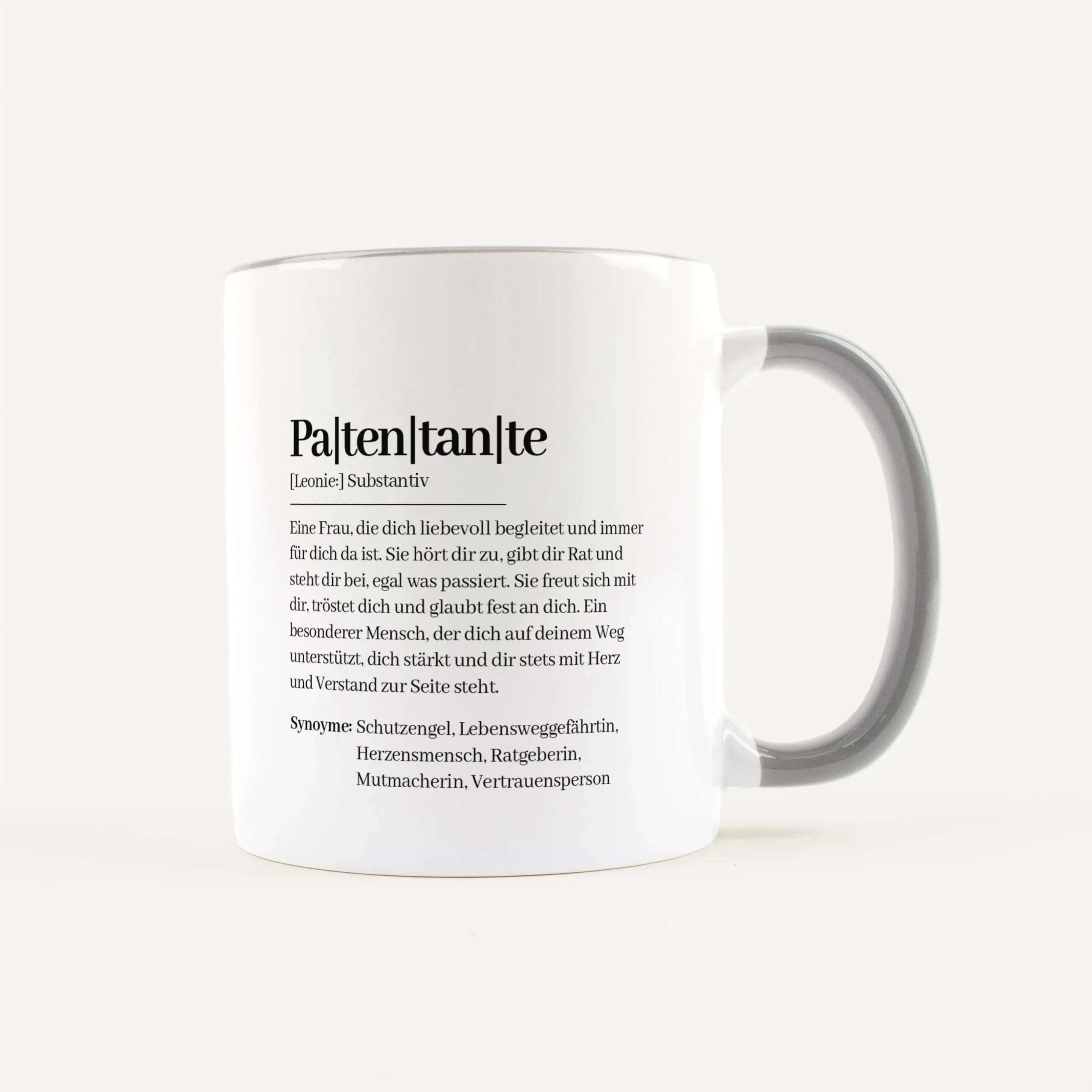 Tasse Definition Patentante Weiß / Grau