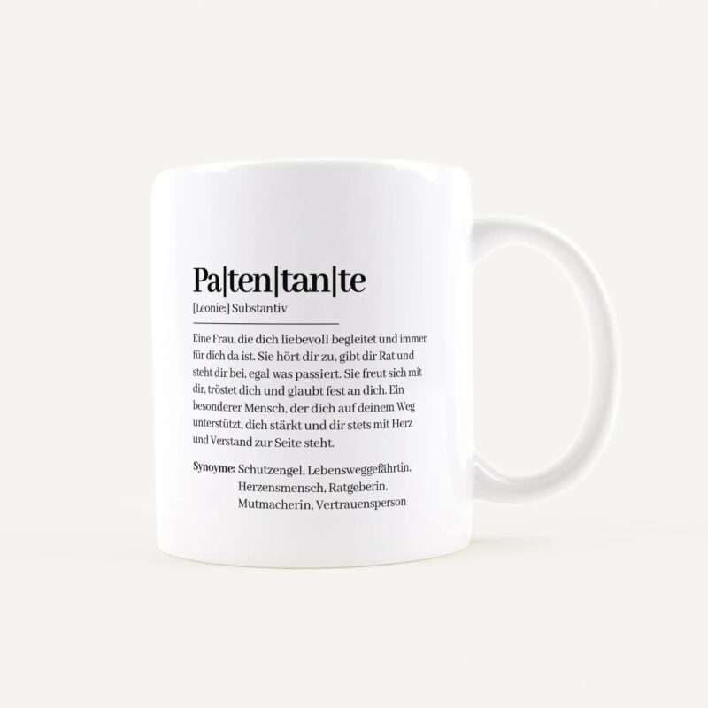 Bild von   tasse definition patentante wejpg | Individuelle 🎁 persönliche 🎁 personalisierte Geschenke bedruckt ▪ bestickt ▪ graviert