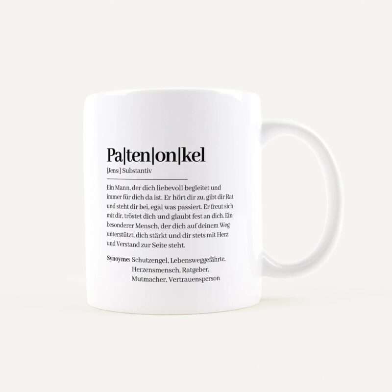 Bild von   tasse definition patenonkel wejpg | Individuelle 🎁 persönliche 🎁 personalisierte Geschenke bedruckt ▪ bestickt ▪ graviert