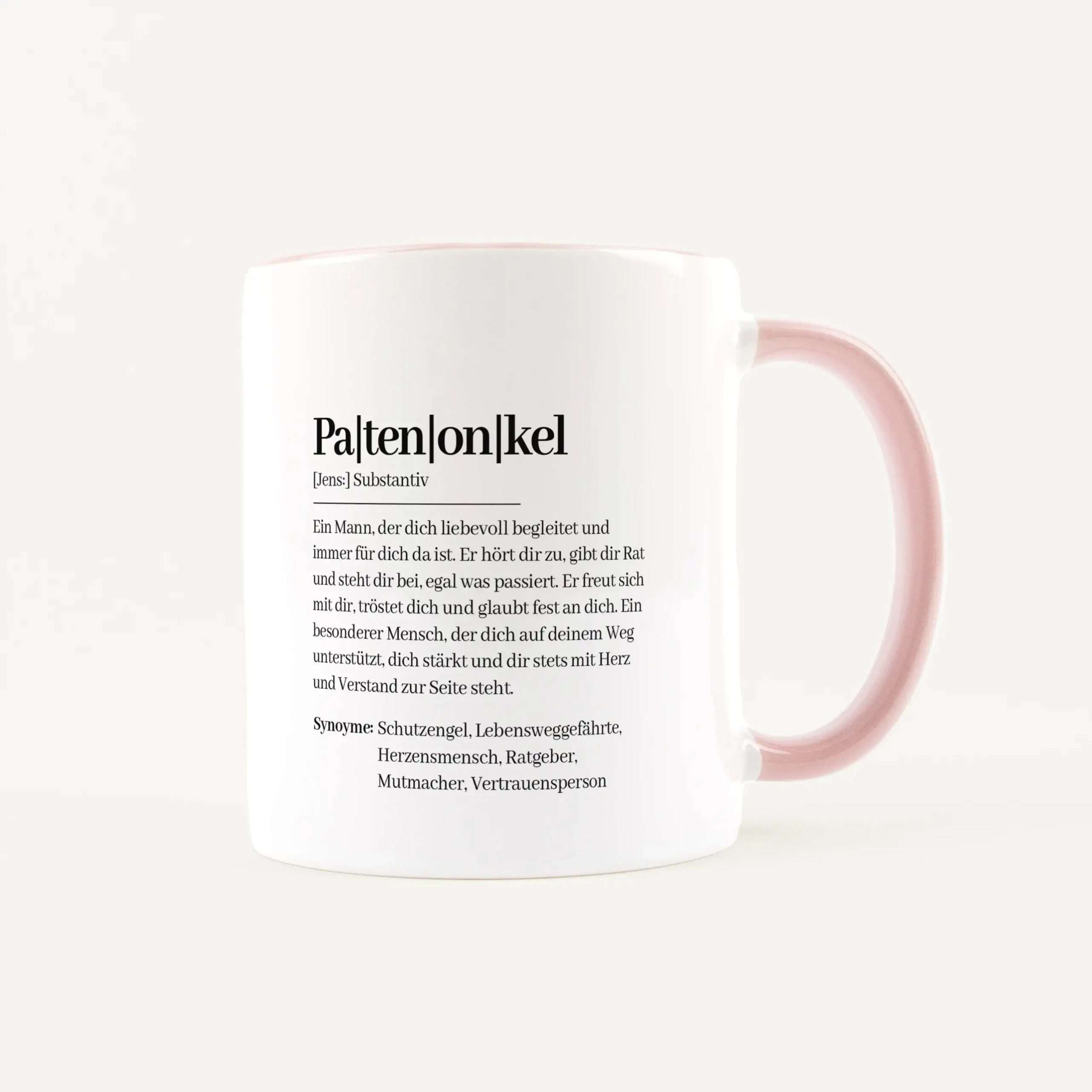Tasse Definition Patenonkel Weiß / Rosa