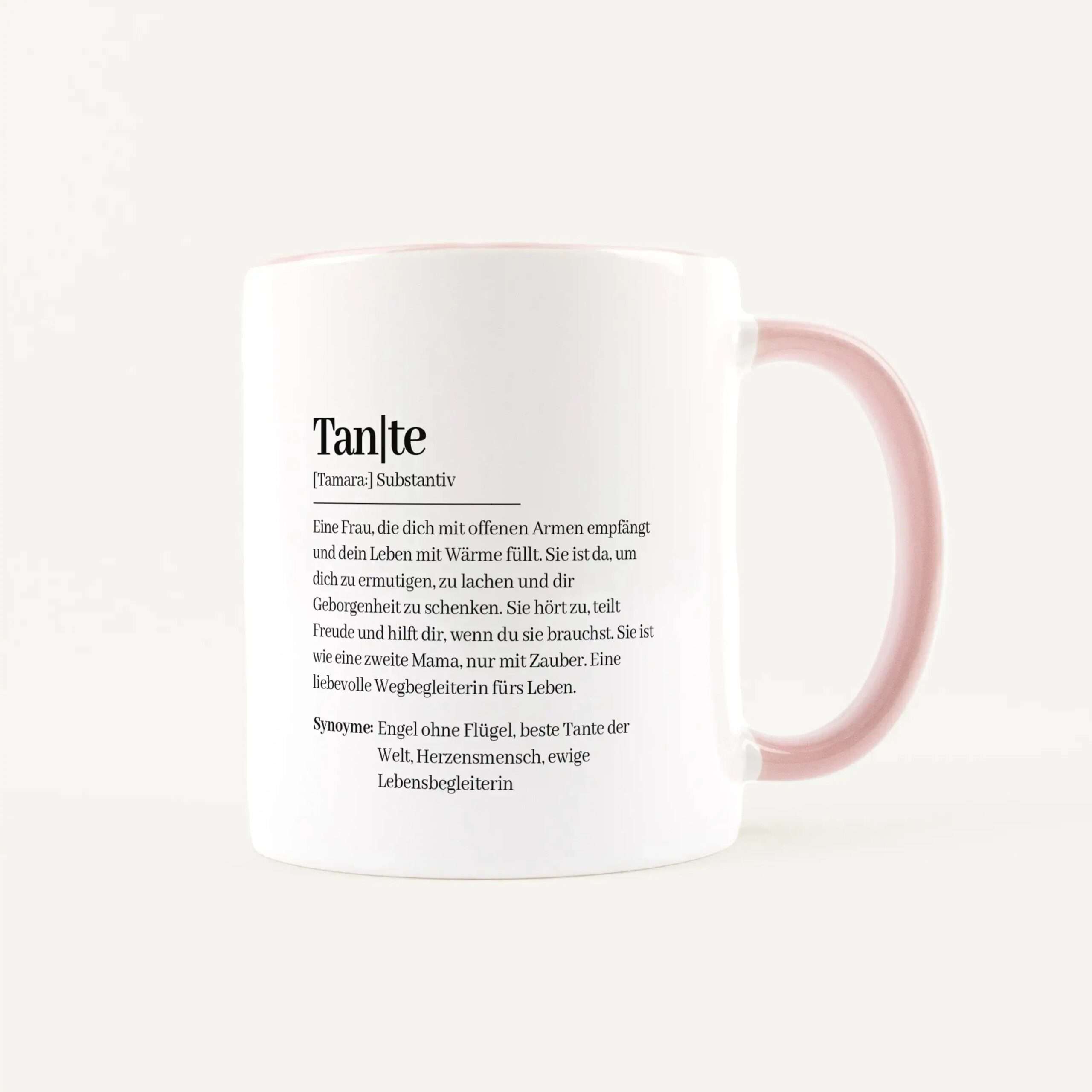 Tasse Definition Tante Weiß / Rosa