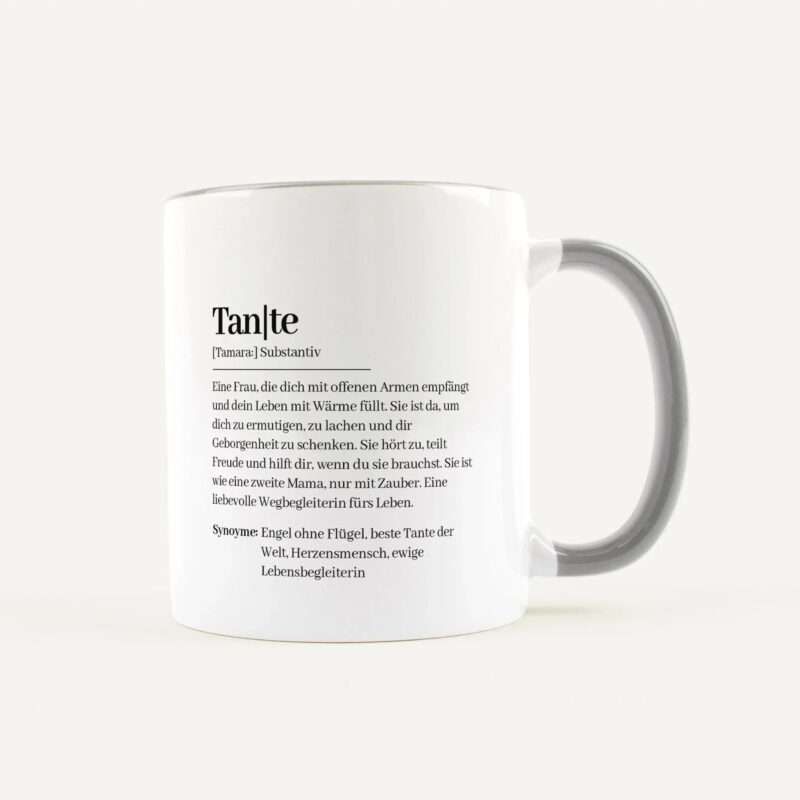 Bild von   tasse definition tante weissjpg | Individuelle 🎁 persönliche 🎁 personalisierte Geschenke bedruckt ▪ bestickt ▪ graviert