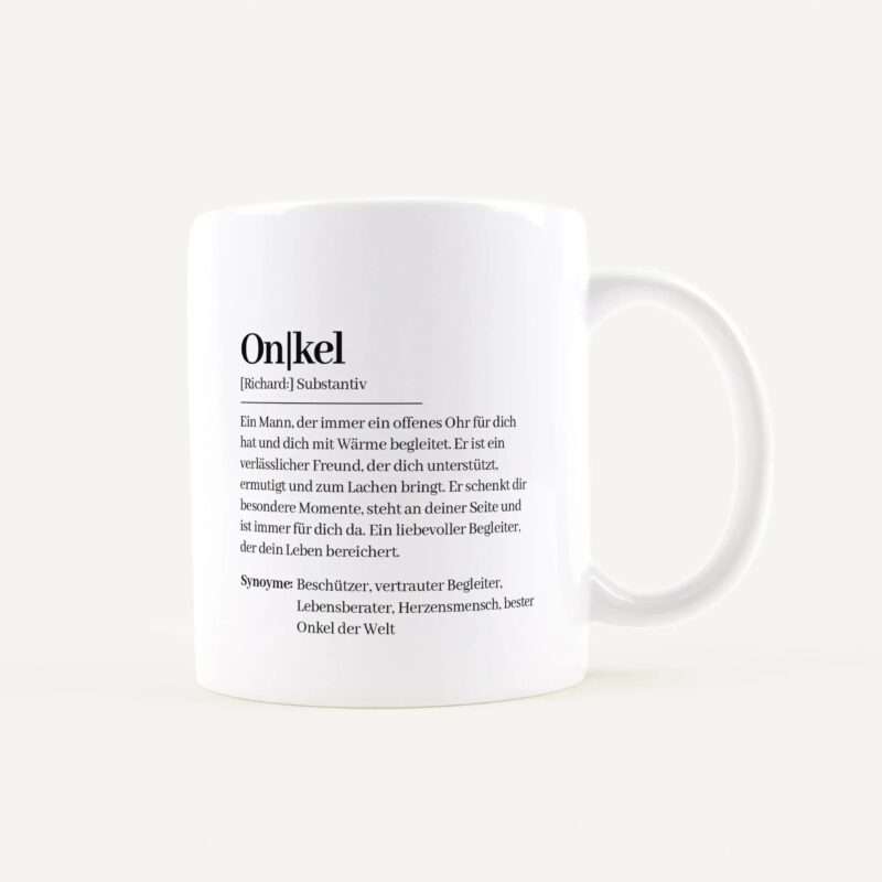 Bild von   tasse definition onkel weissjpg | Individuelle 🎁 persönliche 🎁 personalisierte Geschenke bedruckt ▪ bestickt ▪ graviert