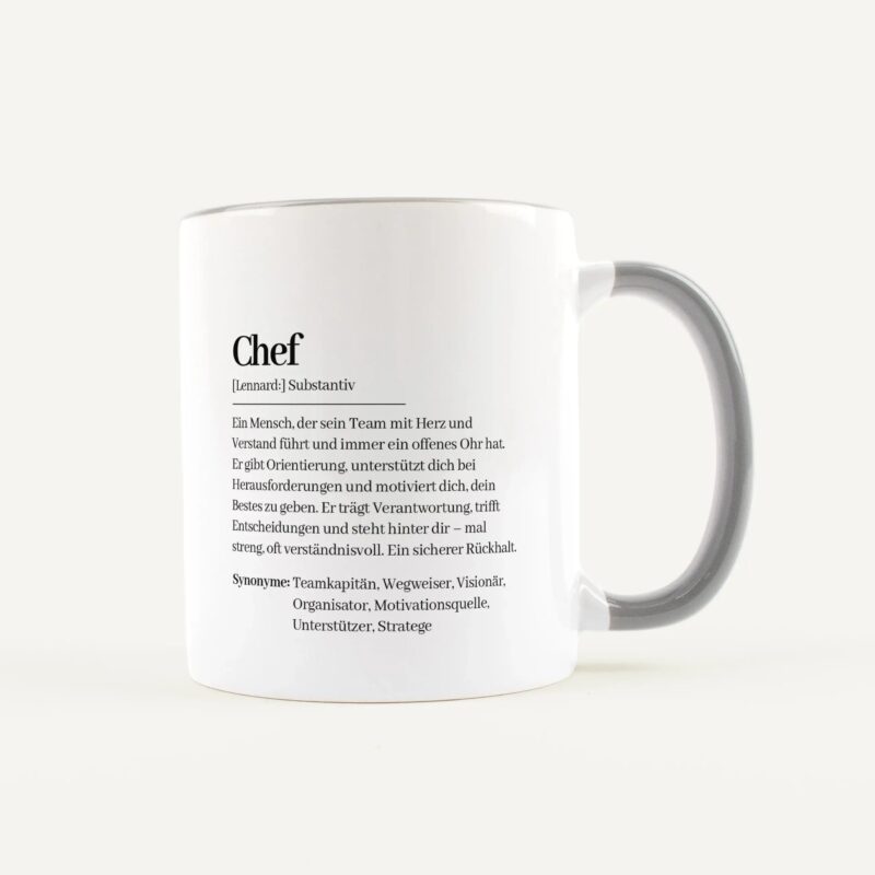 Bild von   tasse definition chef weissjpg | Individuelle 🎁 persönliche 🎁 personalisierte Geschenke bedruckt ▪ bestickt ▪ graviert