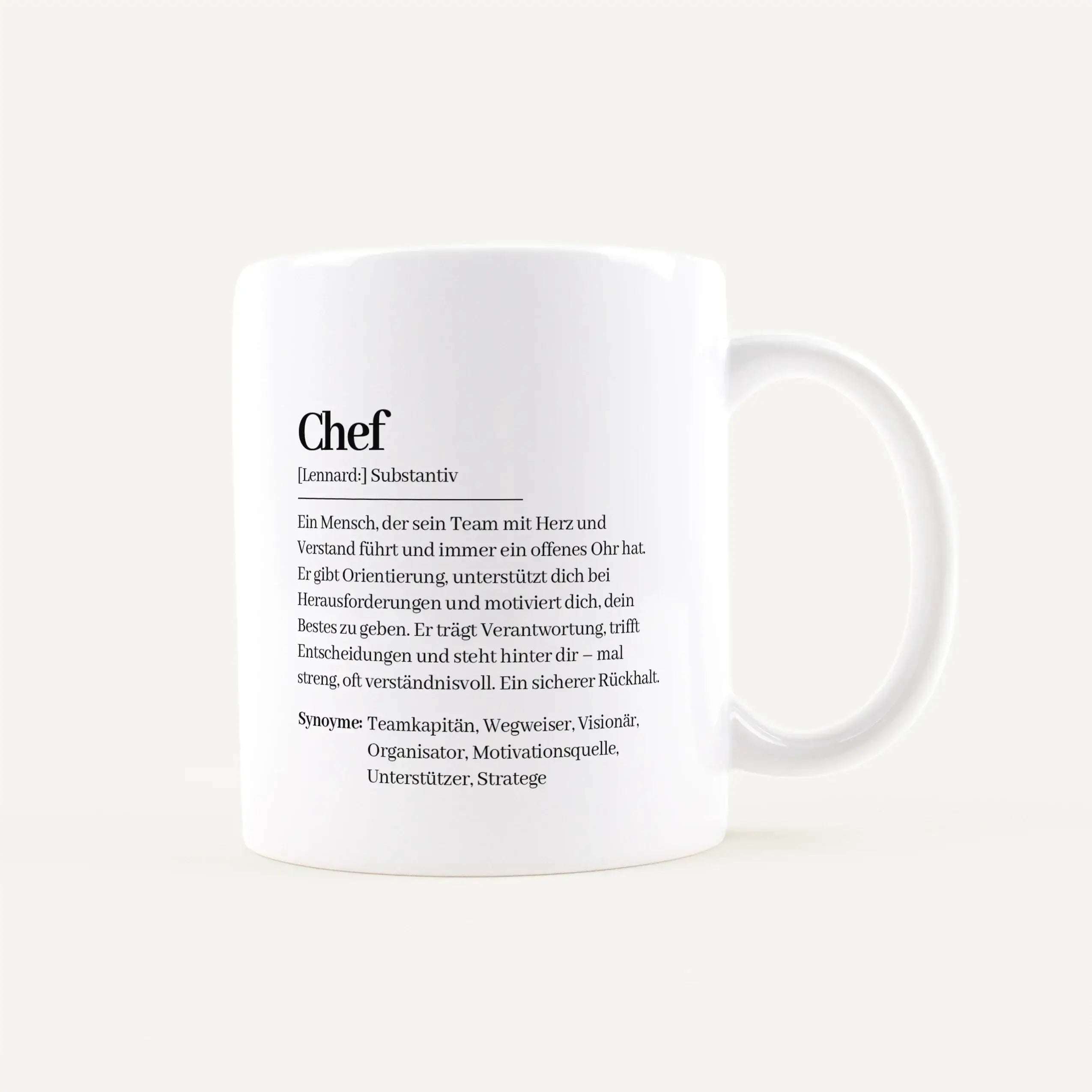 Tasse Definition Chef Weiß / Weiß