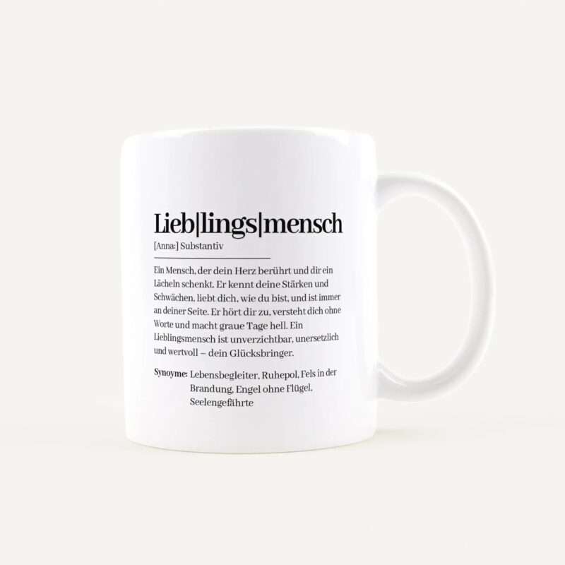 Bild von   tasse definition lieblingsmensjpg | Individuelle 🎁 persönliche 🎁 personalisierte Geschenke bedruckt ▪ bestickt ▪ graviert