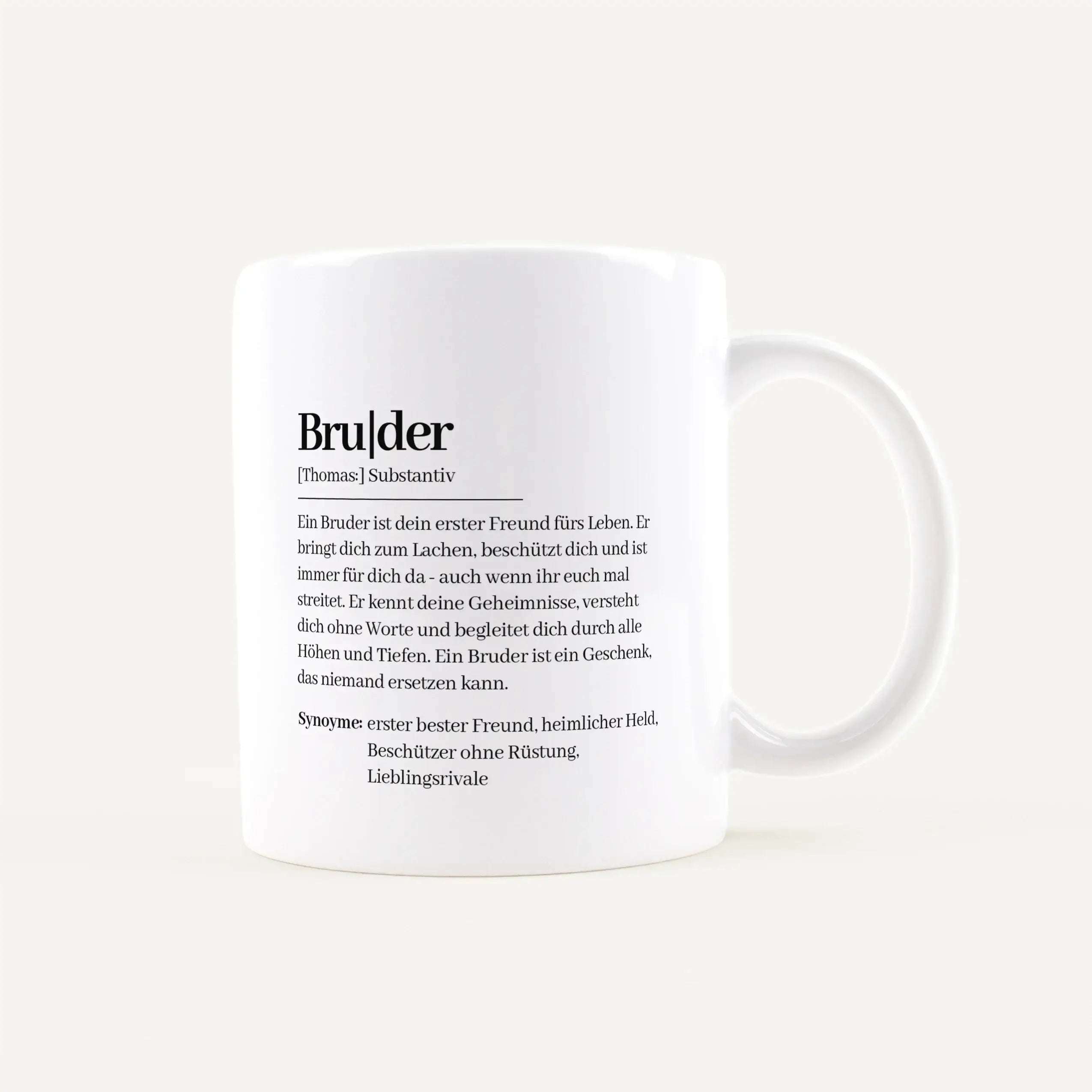 Tasse Definition Bruder Weiß / Weiß