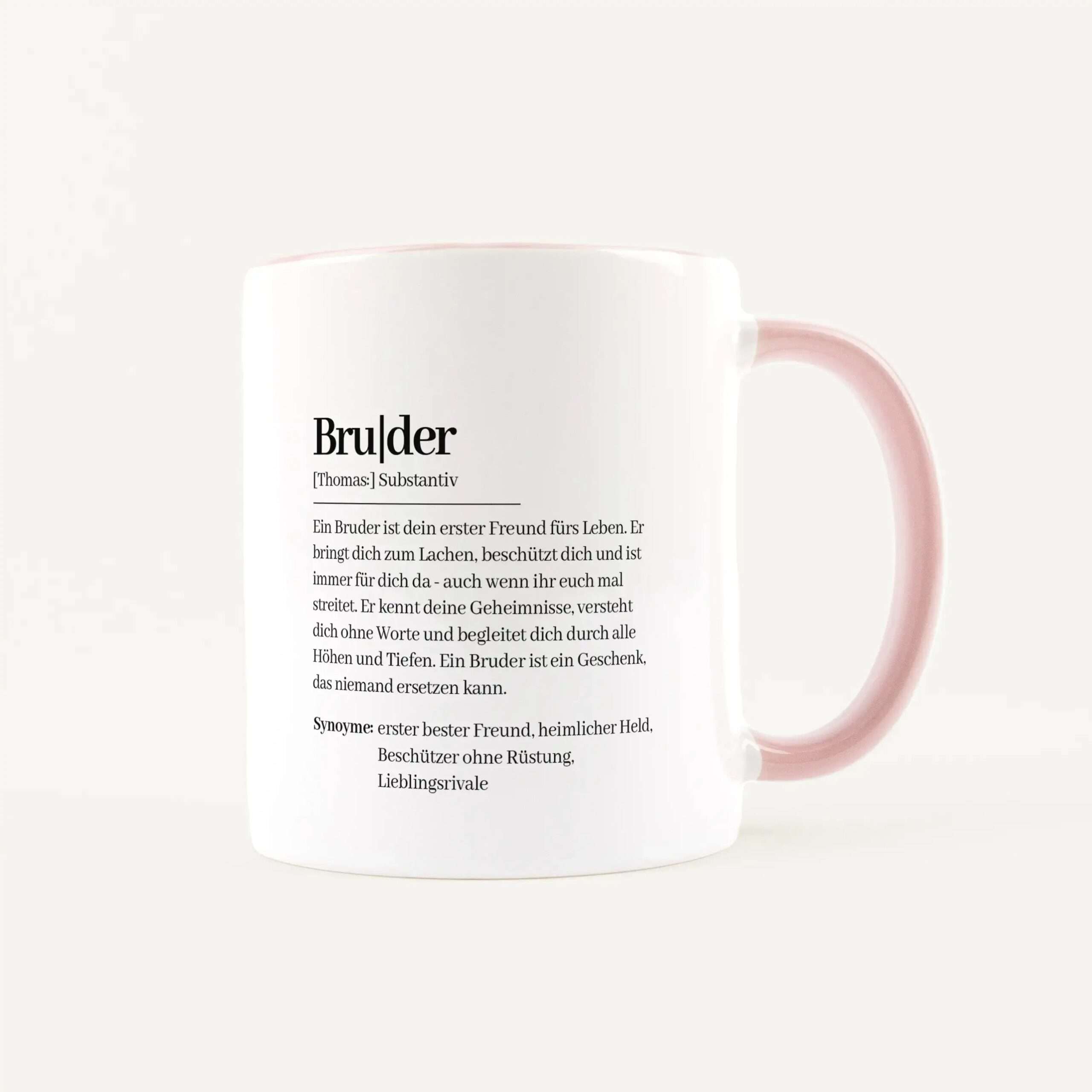 Tasse Definition Bruder Weiß / Rosa