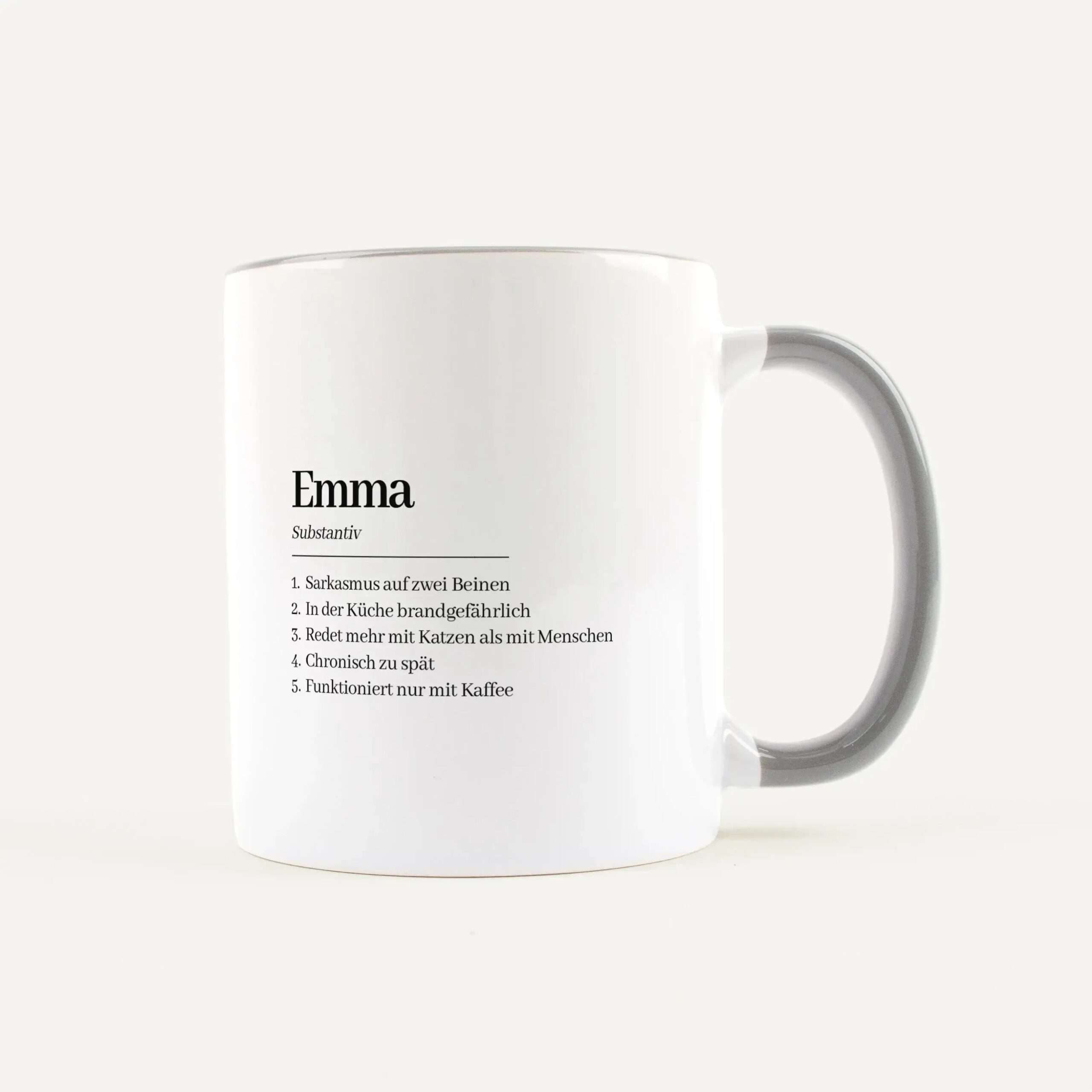 Namen Tasse Definition Weiß / Grau