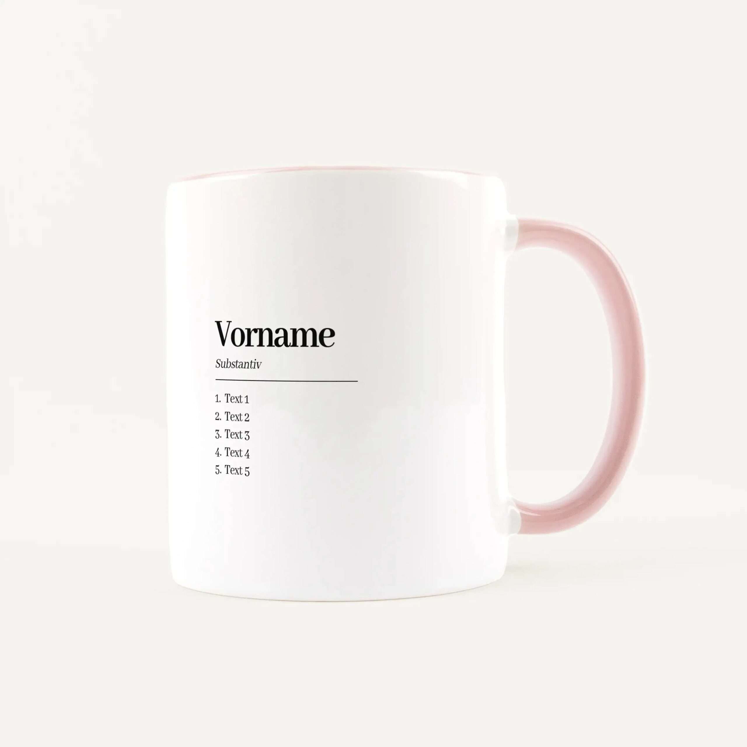 Namen Tasse Definition Weiß / Rosa