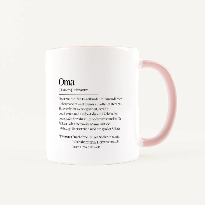 Bild von   tasse definition oma weiss rjpg | Individuelle 🎁 persönliche 🎁 personalisierte Geschenke bedruckt ▪ bestickt ▪ graviert