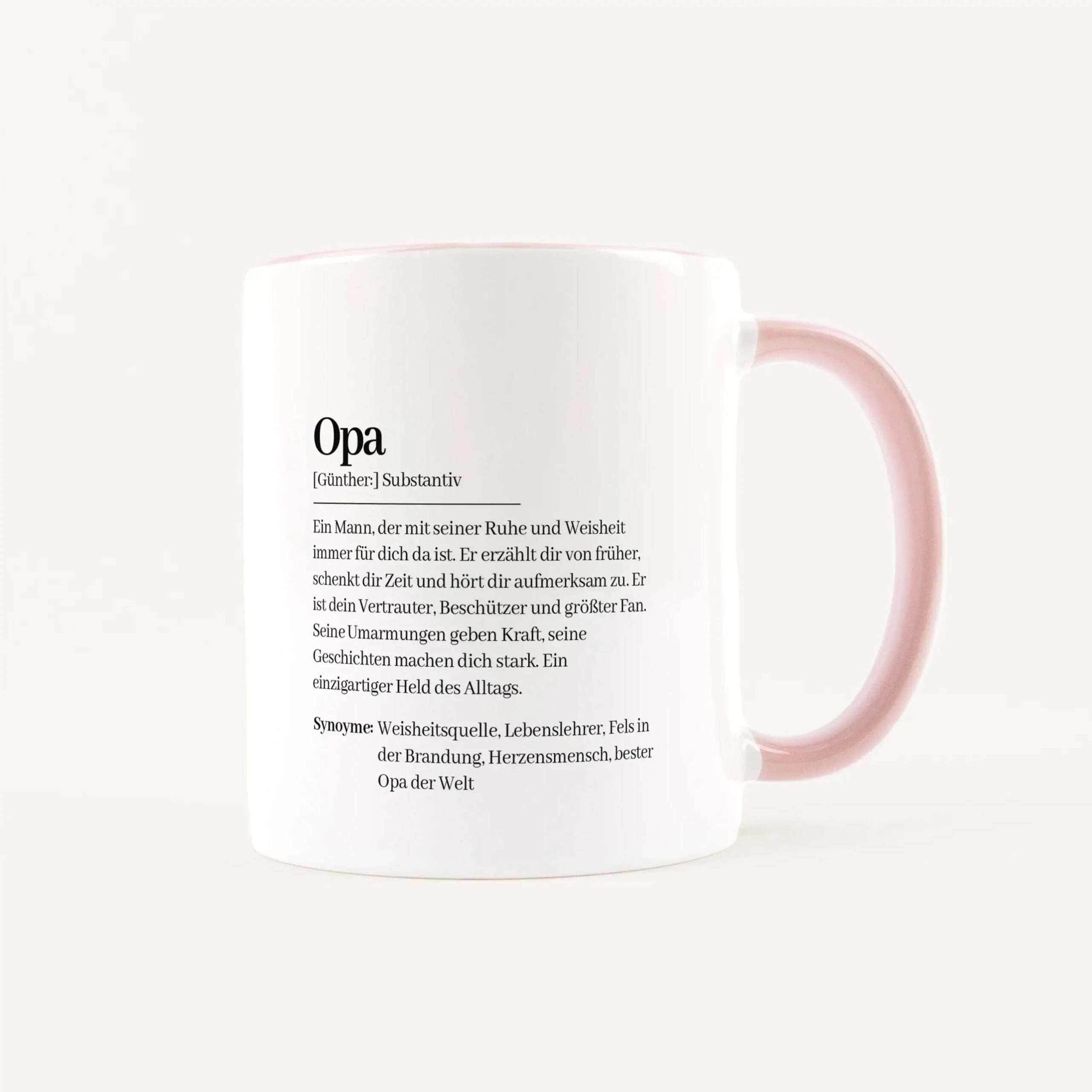 Tasse Definition Opa Weiß / Rosa