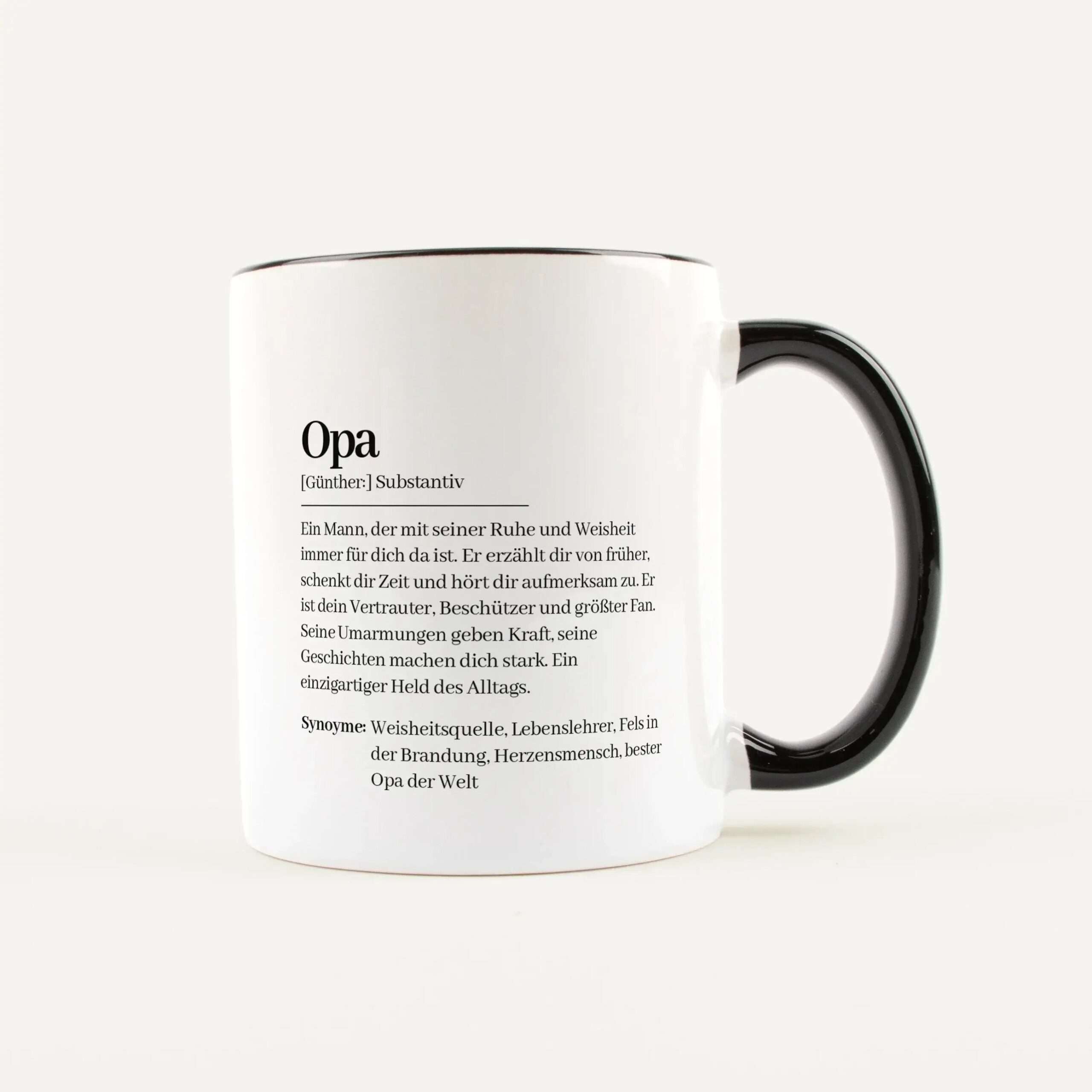 Tasse Definition Opa Weiß / Schwarz