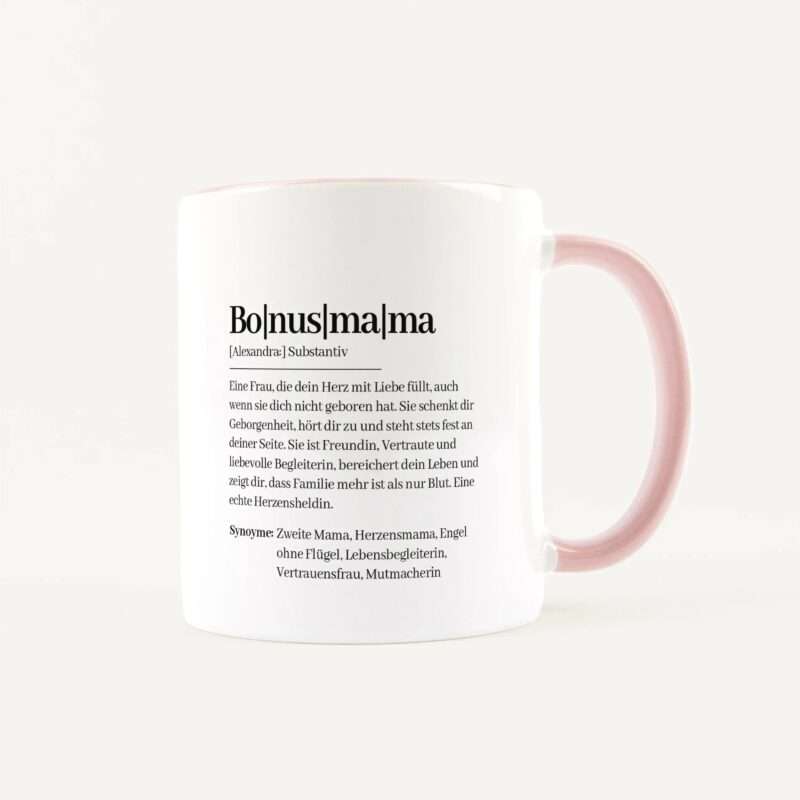 Bild von   tasse definition bonusmama weijpg | Individuelle 🎁 persönliche 🎁 personalisierte Geschenke bedruckt ▪ bestickt ▪ graviert