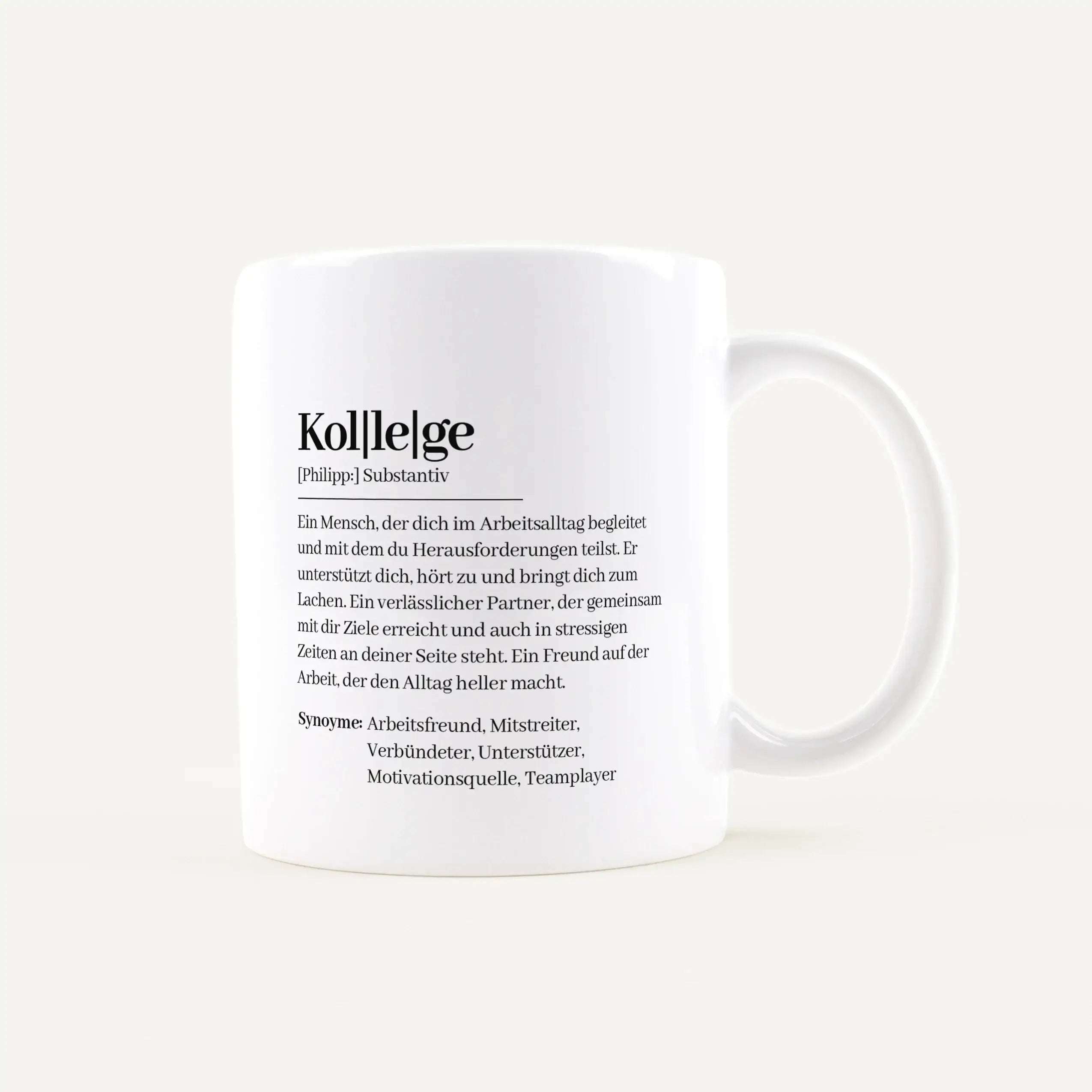 Tasse Definition Kollege Weiß / Weiß