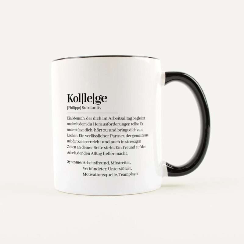 Bild von   tasse definition kollege weissjpg | Individuelle 🎁 persönliche 🎁 personalisierte Geschenke bedruckt ▪ bestickt ▪ graviert