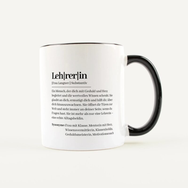 Bild von   tasse definition lehrerin weiajpg | Individuelle 🎁 persönliche 🎁 personalisierte Geschenke bedruckt ▪ bestickt ▪ graviert