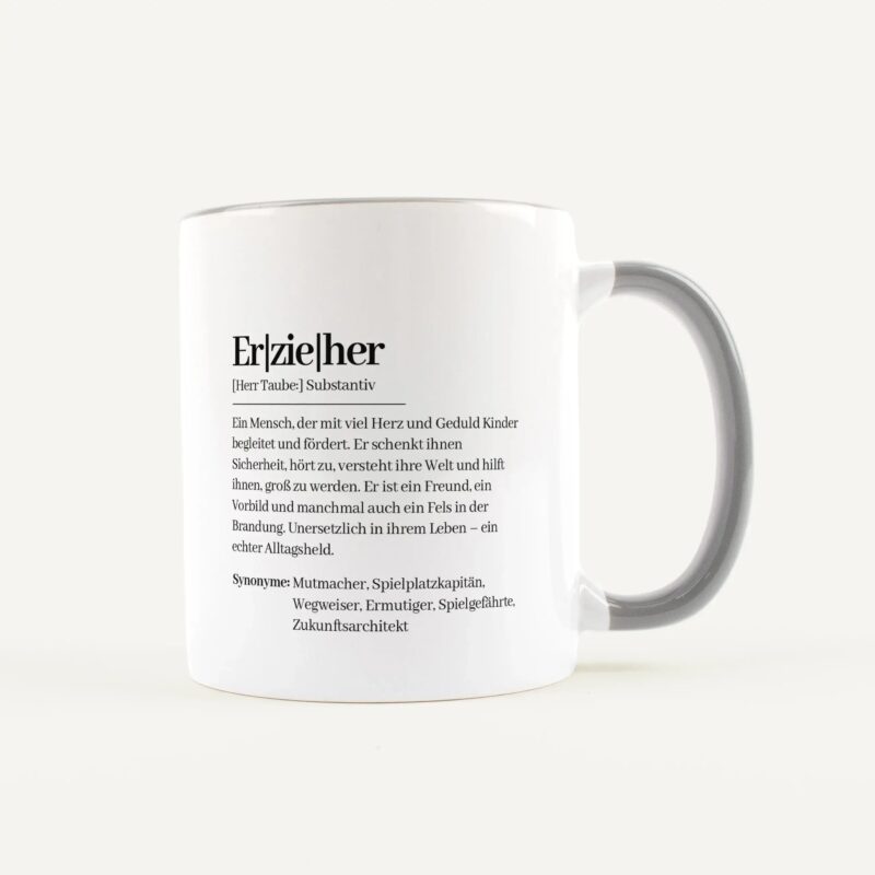 Bild von   tasse definition erzieher weiajpg | Individuelle 🎁 persönliche 🎁 personalisierte Geschenke bedruckt ▪ bestickt ▪ graviert