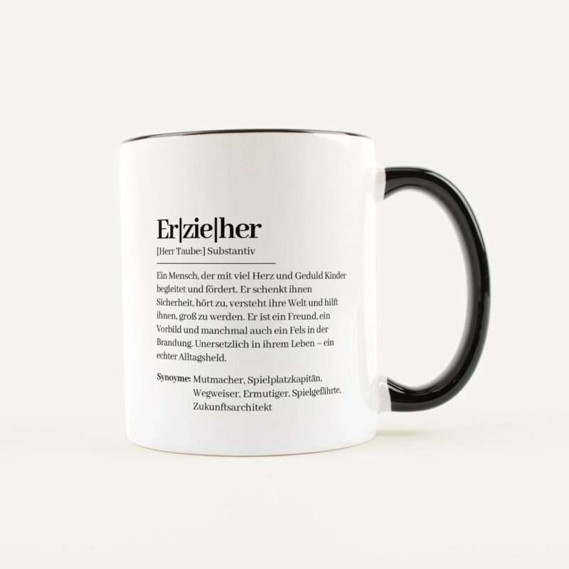 Bild von   tasse definition erzieher weiajpg | Individuelle 🎁 persönliche 🎁 personalisierte Geschenke bedruckt ▪ bestickt ▪ graviert