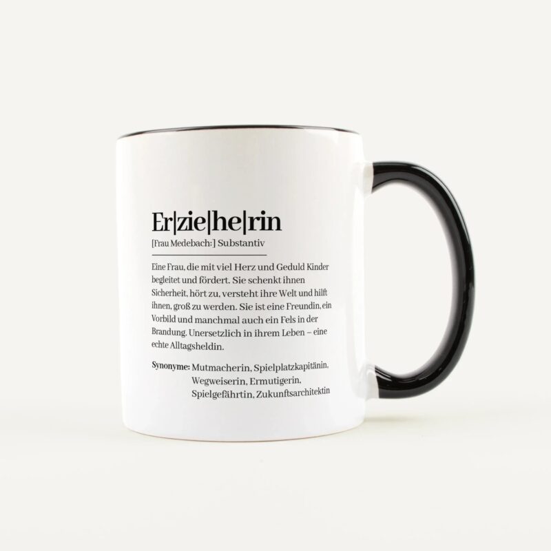 Bild von   tasse definition erzieherin wejpg | Individuelle 🎁 persönliche 🎁 personalisierte Geschenke bedruckt ▪ bestickt ▪ graviert