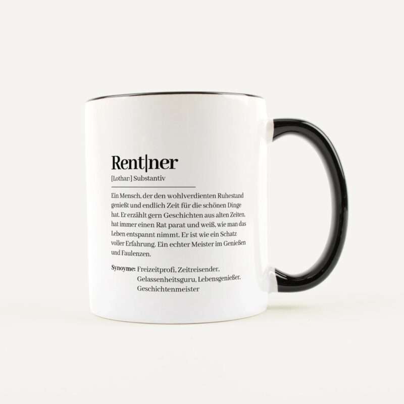 Bild von   tasse definition rentner weissjpg | Individuelle 🎁 persönliche 🎁 personalisierte Geschenke bedruckt ▪ bestickt ▪ graviert
