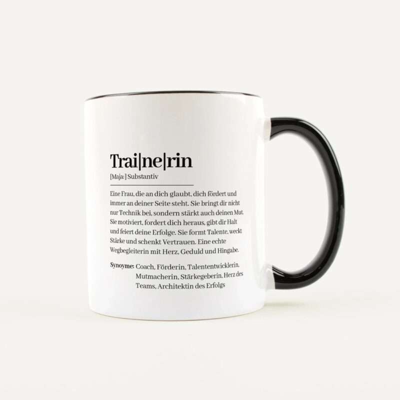 Bild von   tasse definition trainerin weijpg | Individuelle 🎁 persönliche 🎁 personalisierte Geschenke bedruckt ▪ bestickt ▪ graviert
