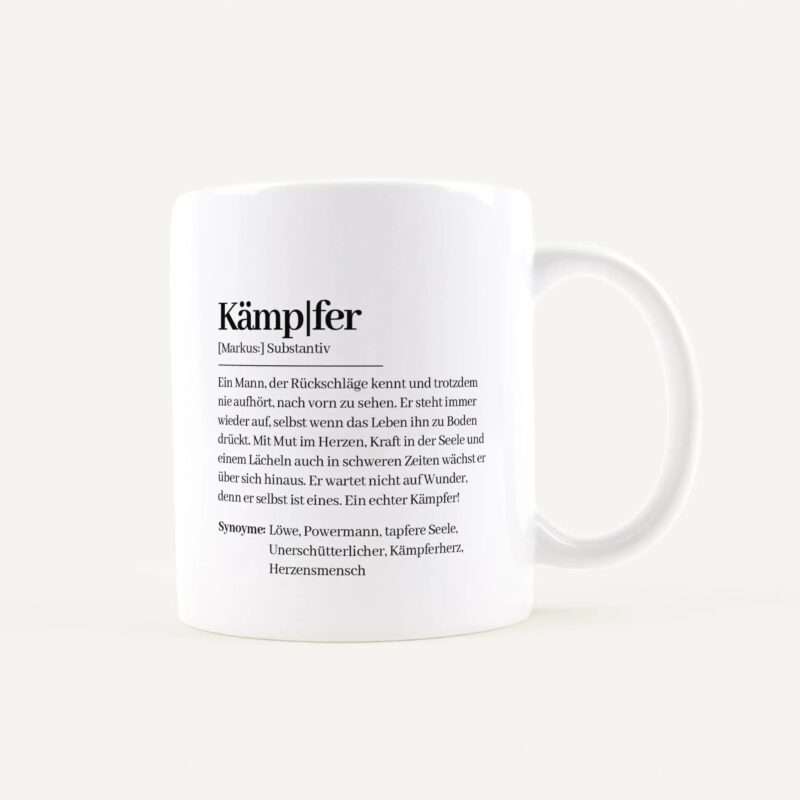 Bild von   tasse definition kampfer weiajpg | Individuelle 🎁 persönliche 🎁 personalisierte Geschenke bedruckt ▪ bestickt ▪ graviert