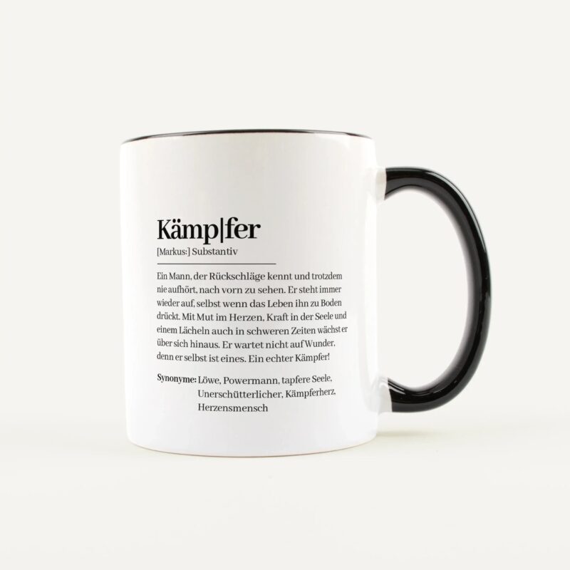 Bild von   tasse definition kampfer weiajpg | Individuelle 🎁 persönliche 🎁 personalisierte Geschenke bedruckt ▪ bestickt ▪ graviert