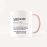Bild von   tasse definition kaffeejunkiejpg | Individuelle 🎁 persönliche 🎁 personalisierte Geschenke bedruckt ▪ bestickt ▪ graviert