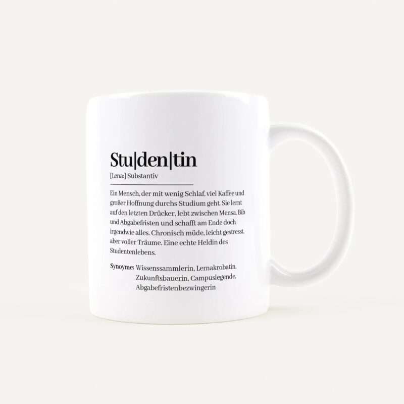 Bild von   tasse definition studentin weijpg | Individuelle 🎁 persönliche 🎁 personalisierte Geschenke bedruckt ▪ bestickt ▪ graviert