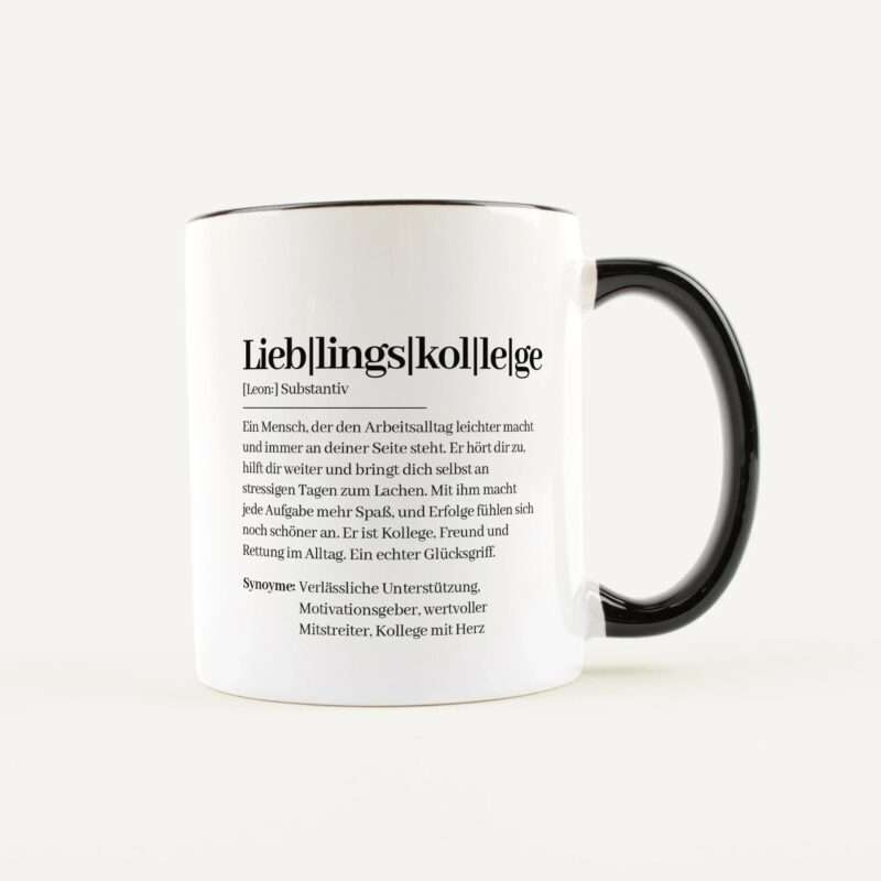 Bild von   tasse definition lieblingskolljpg | Individuelle 🎁 persönliche 🎁 personalisierte Geschenke bedruckt ▪ bestickt ▪ graviert