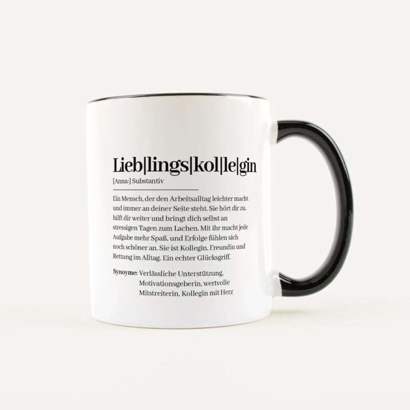 Tasse Definition Lieblingskollegin Weiß / Schwarz