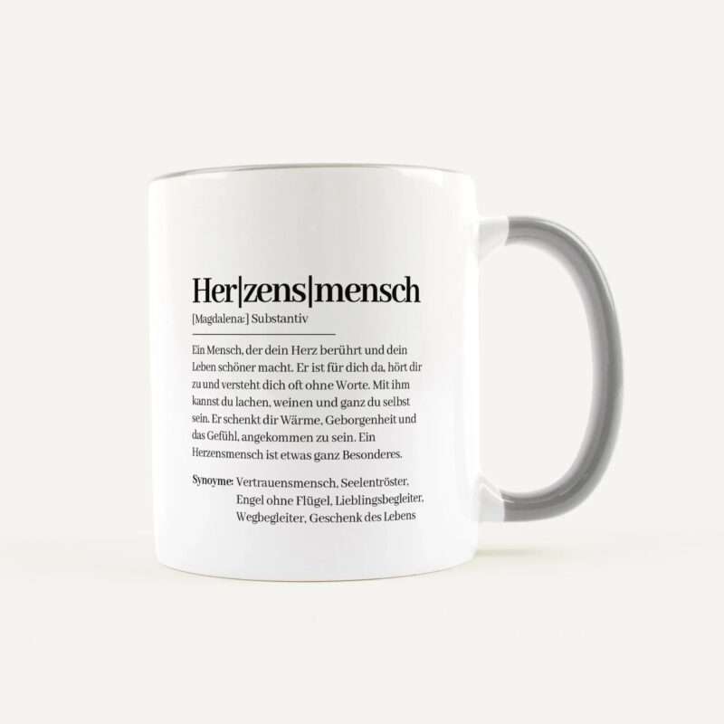 Bild von   tasse definition herzensmenschjpg | Individuelle 🎁 persönliche 🎁 personalisierte Geschenke bedruckt ▪ bestickt ▪ graviert