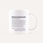 Bild von   tasse definition herzensmenschjpg | Individuelle 🎁 persönliche 🎁 personalisierte Geschenke bedruckt ▪ bestickt ▪ graviert