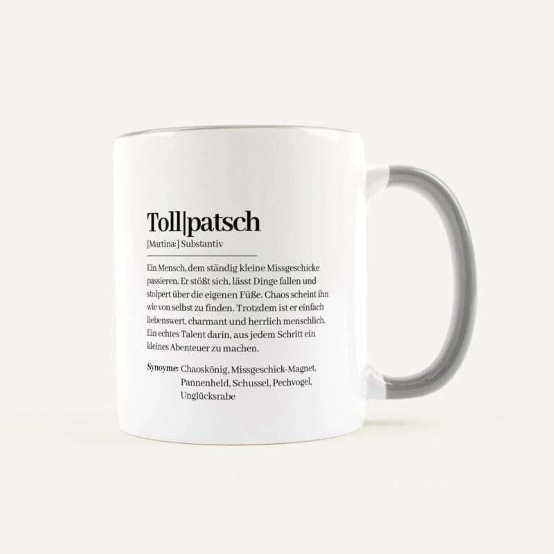 Bild von   tasse definition tollpatsch wejpg | Individuelle 🎁 persönliche 🎁 personalisierte Geschenke bedruckt ▪ bestickt ▪ graviert