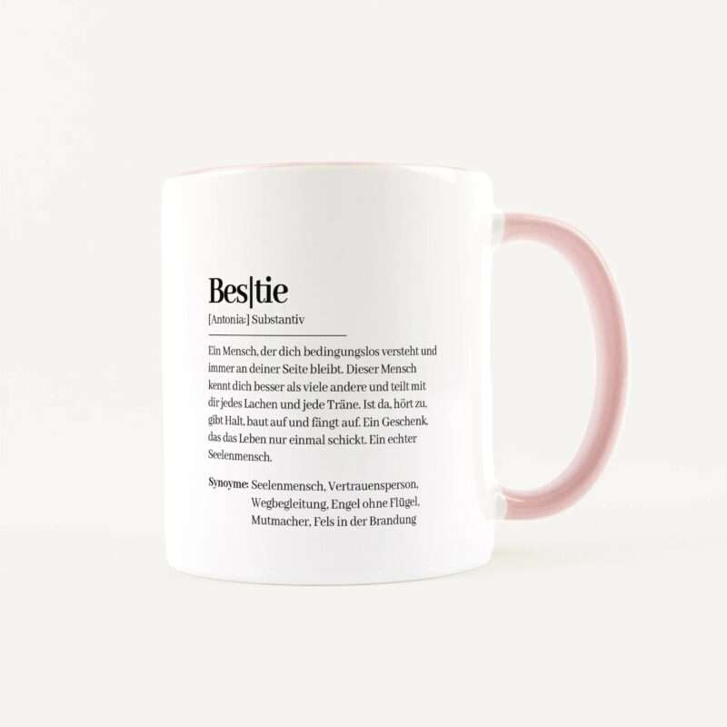 Tasse Definition Bestie Weiß / Rosa