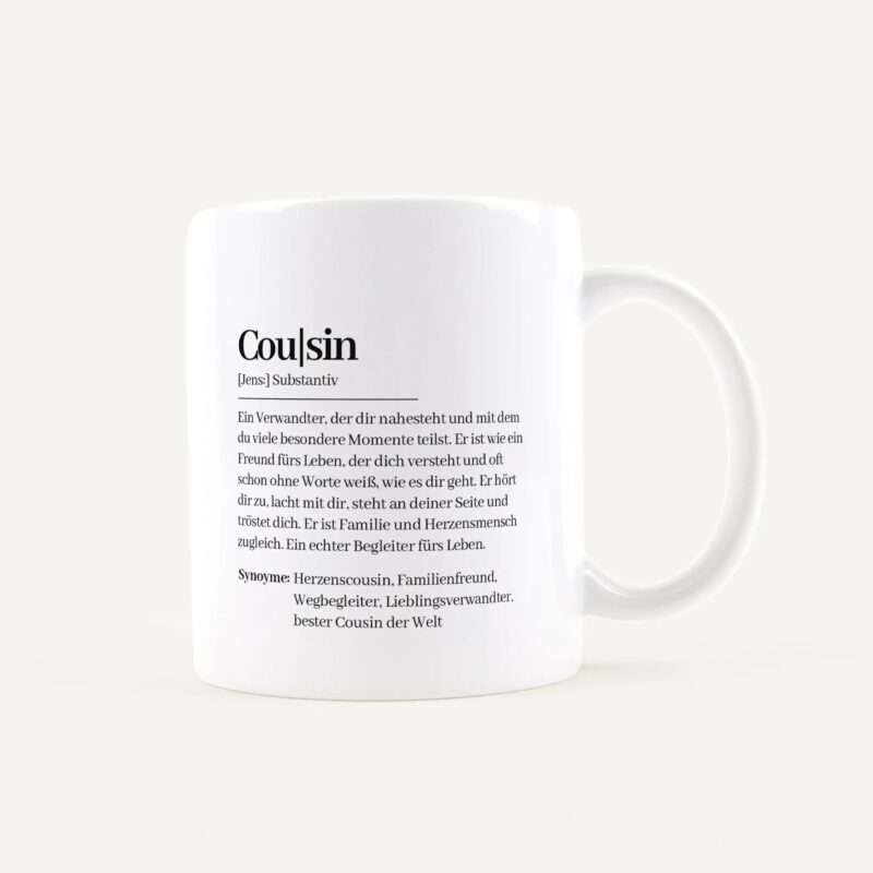Tasse Definition Cousin Weiß / Weiß