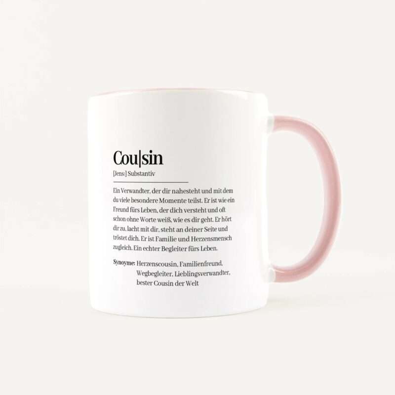 Bild von   tasse definition cousin weissjpg | Individuelle 🎁 persönliche 🎁 personalisierte Geschenke bedruckt ▪ bestickt ▪ graviert