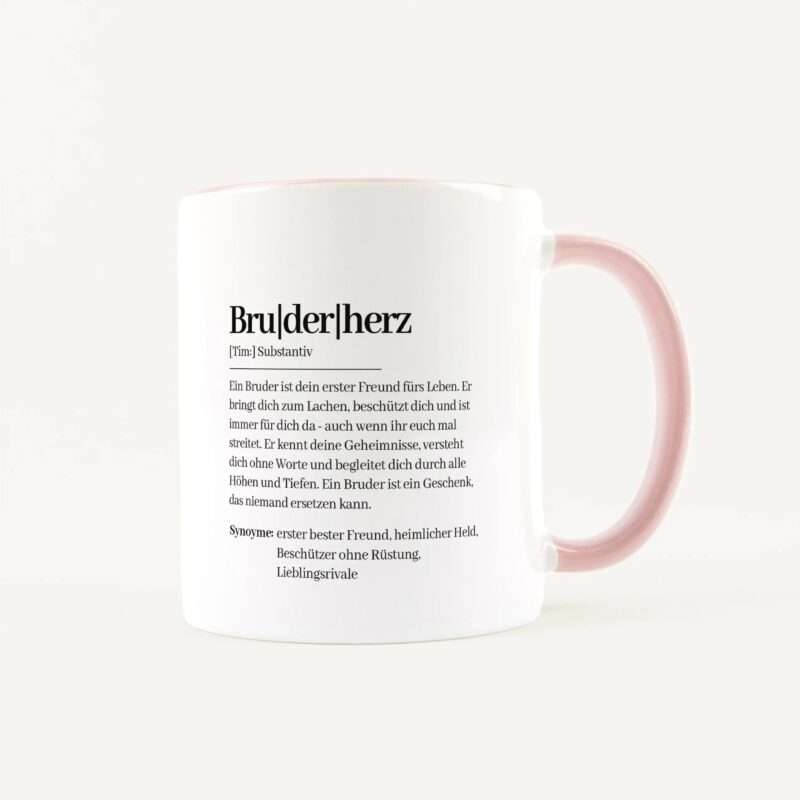Bild von   tasse definition bruderherz wejpg | Individuelle 🎁 persönliche 🎁 personalisierte Geschenke bedruckt ▪ bestickt ▪ graviert
