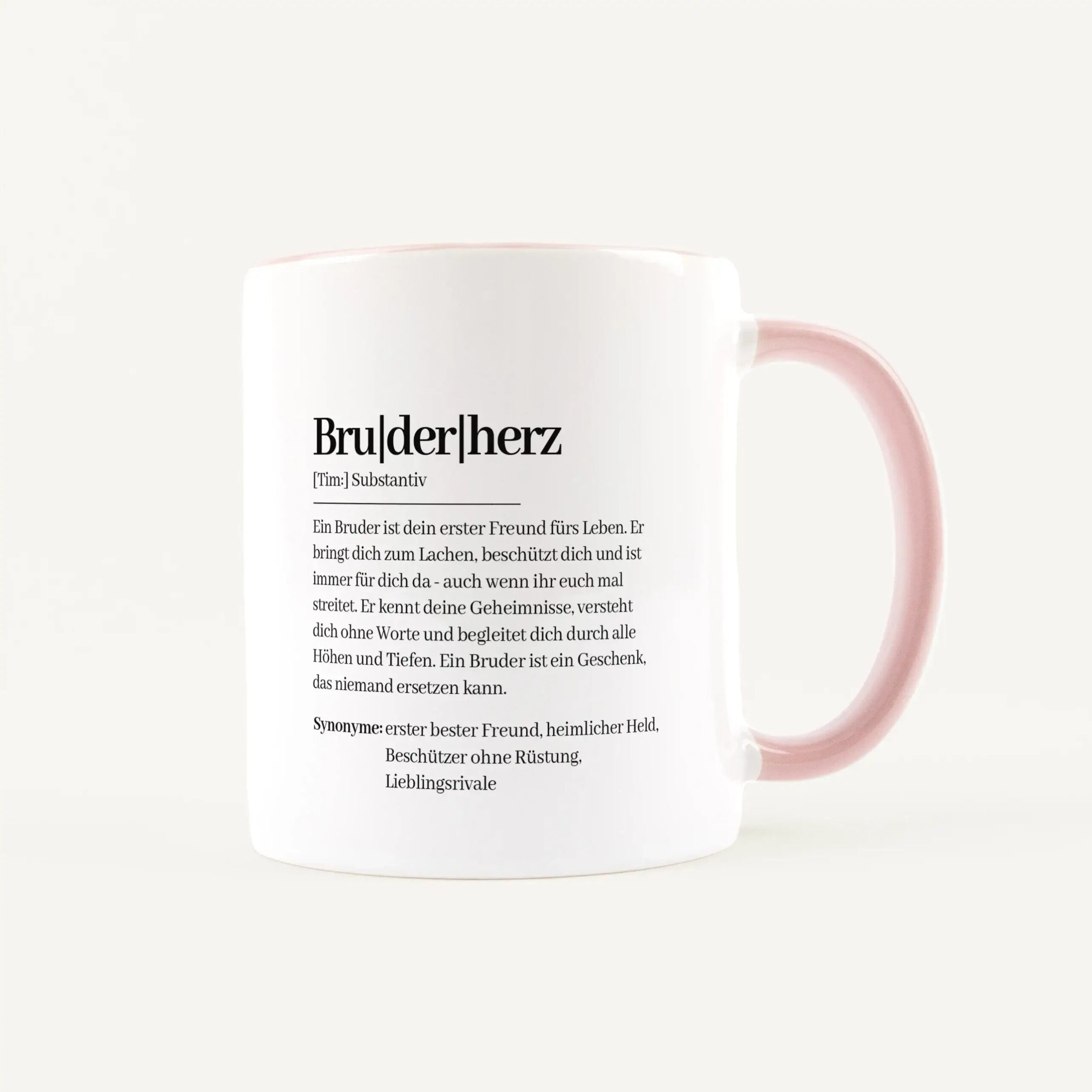 Tasse Definition Bruderherz Weiß / Rosa