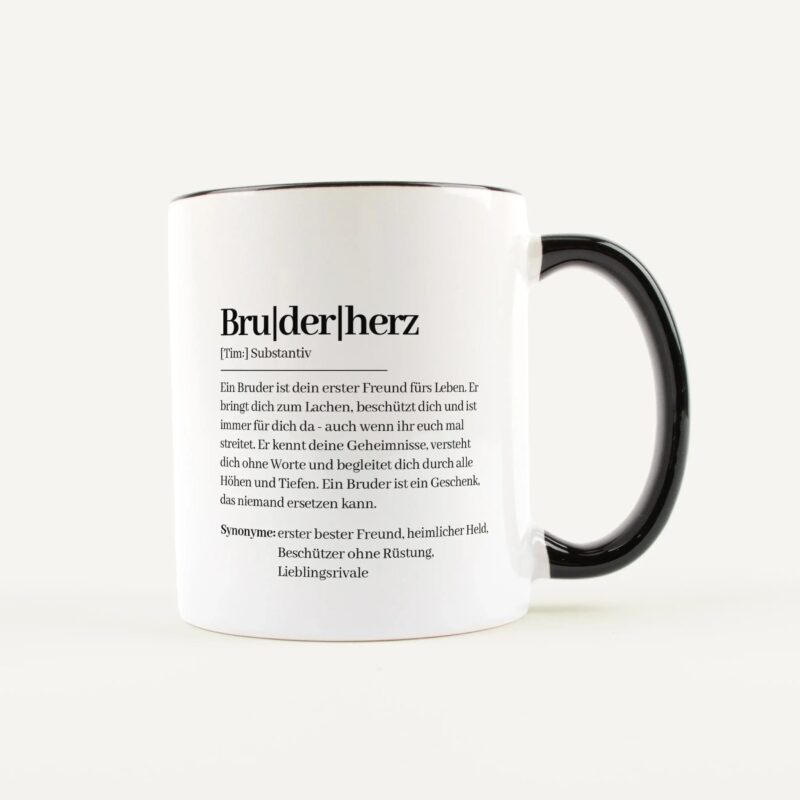 Bild von   tasse definition bruderherz wejpg | Individuelle 🎁 persönliche 🎁 personalisierte Geschenke bedruckt ▪ bestickt ▪ graviert