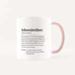 Bild von   tasse definition schwesterherzjpg | Individuelle 🎁 persönliche 🎁 personalisierte Geschenke bedruckt ▪ bestickt ▪ graviert