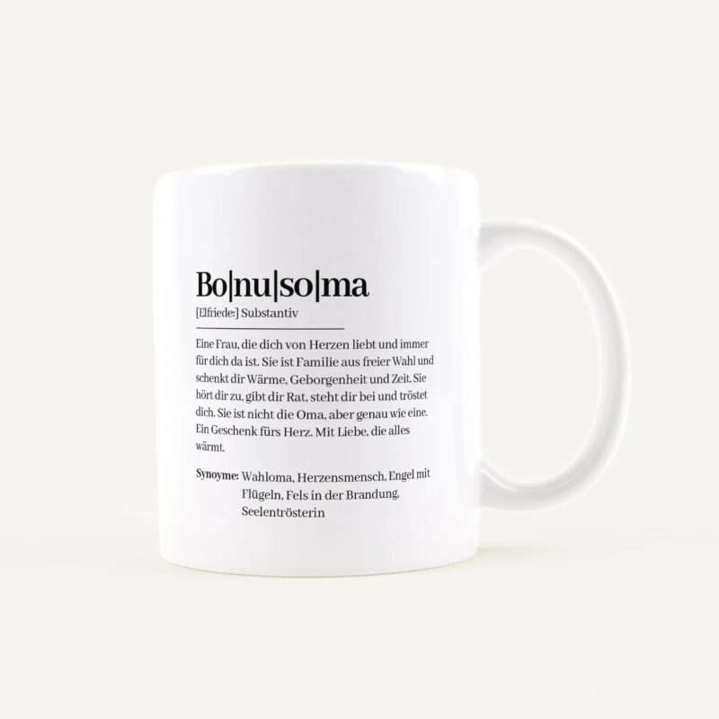 Bild von   tasse definition bonusoma weiajpg | Individuelle 🎁 persönliche 🎁 personalisierte Geschenke bedruckt ▪ bestickt ▪ graviert