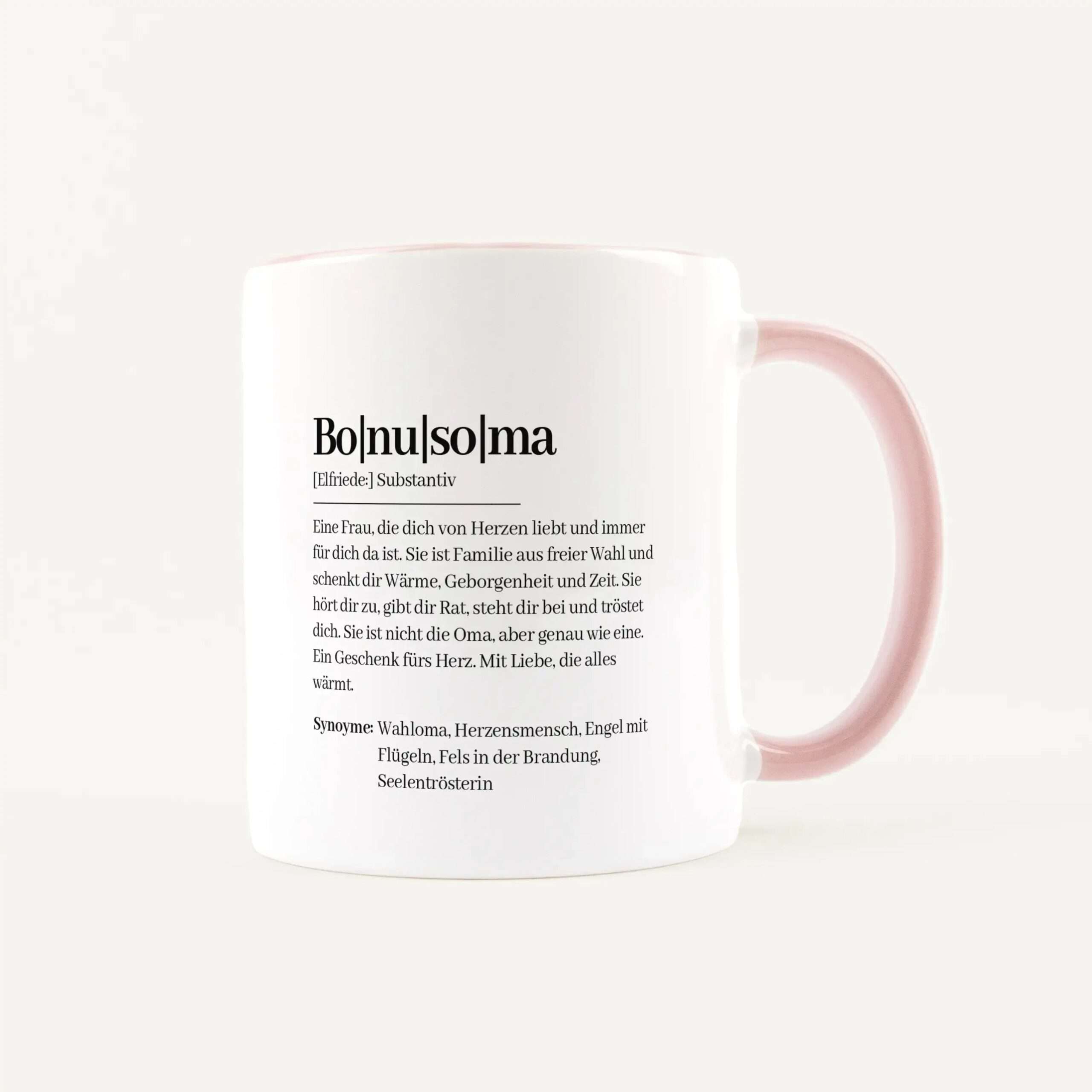 Tasse Definition Bonusoma Weiß / Rosa