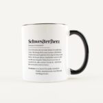 Bild von   tasse definition schwesterherzjpg | Individuelle 🎁 persönliche 🎁 personalisierte Geschenke bedruckt ▪ bestickt ▪ graviert