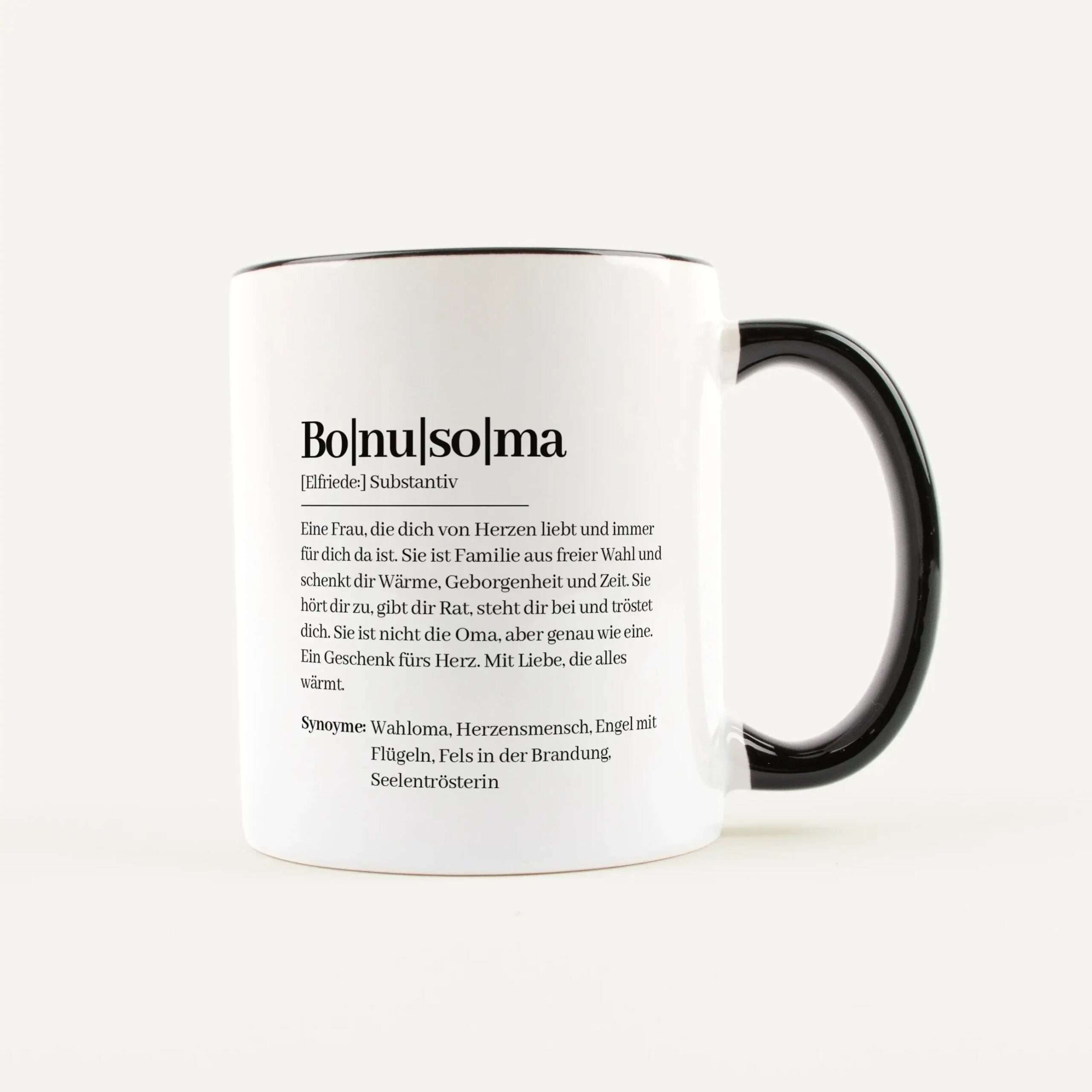 Tasse Definition Bonusoma Weiß / Schwarz