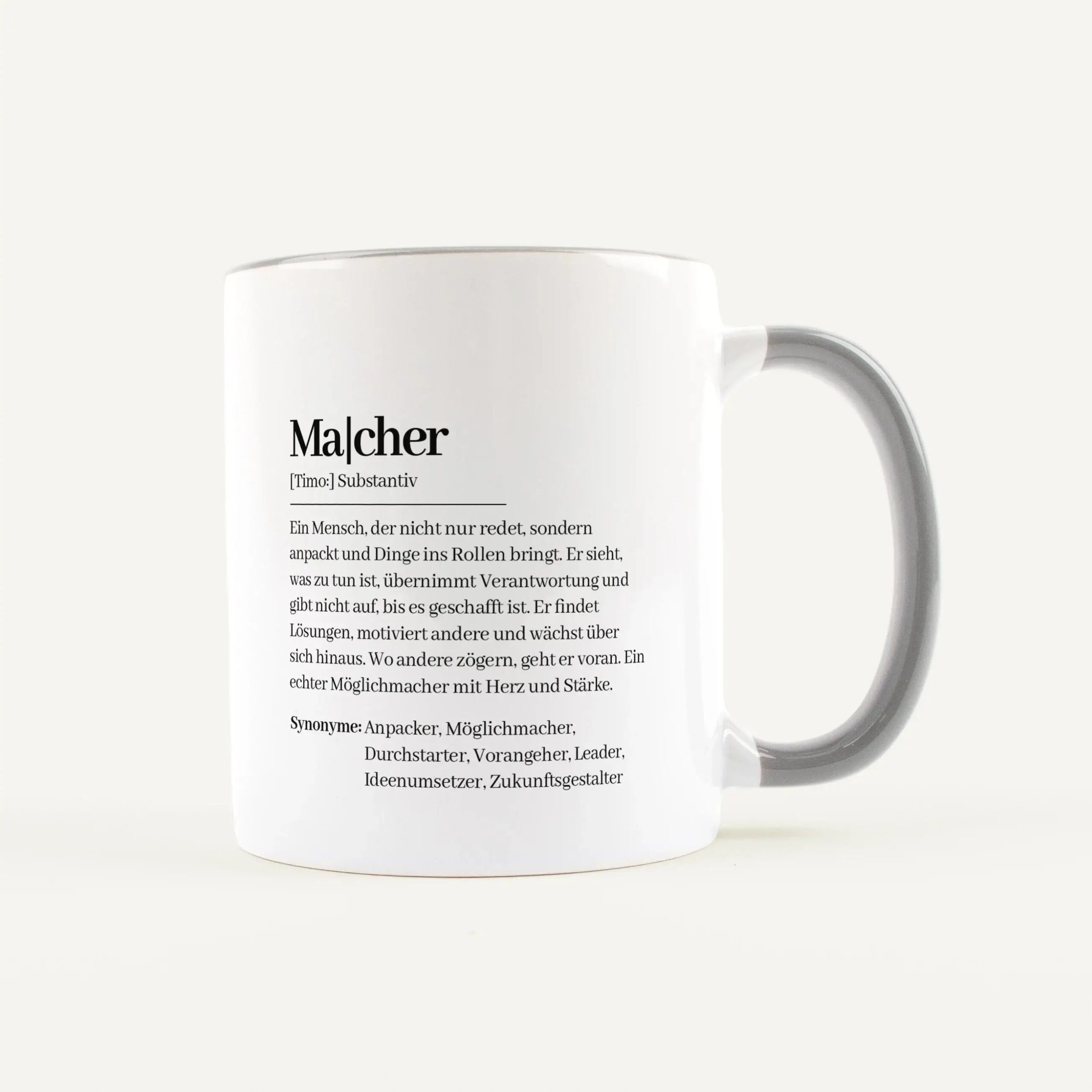 Tasse Definition Macher Weiß / Grau