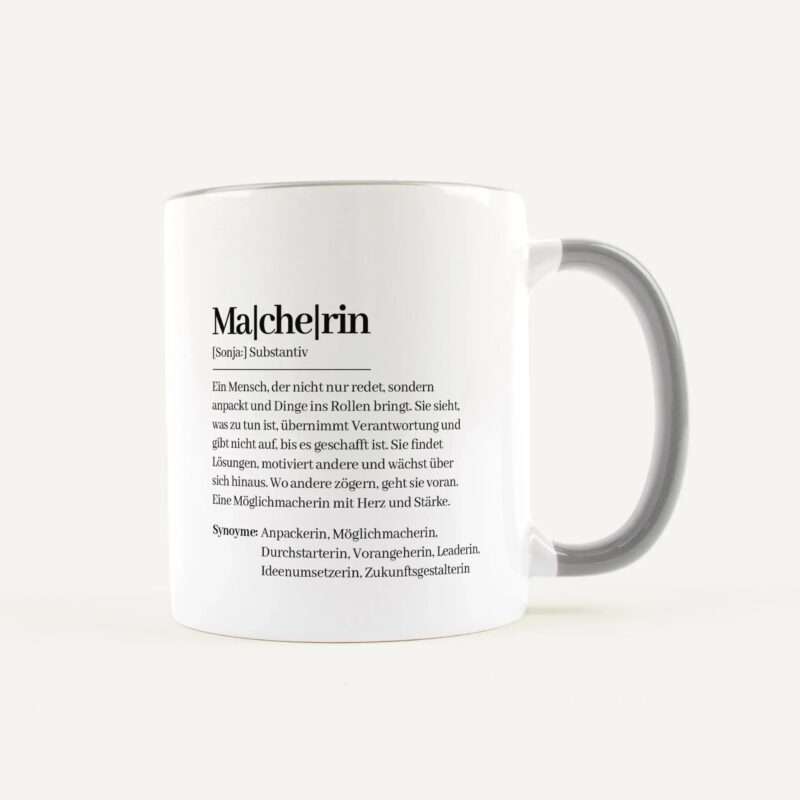 Bild von   tasse definition macherin weiajpg | Individuelle 🎁 persönliche 🎁 personalisierte Geschenke bedruckt ▪ bestickt ▪ graviert